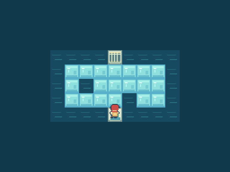 Sootopolis ice floor with a path to the stairs